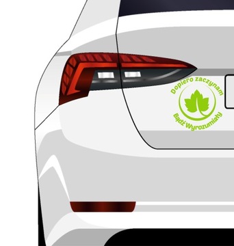 зеленый лист лист молодой водитель большая наклейка