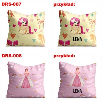 Dziecięca Poszewka na Jaśka 40x40 dla Dziewczynki Córki Personalizacja Wzór