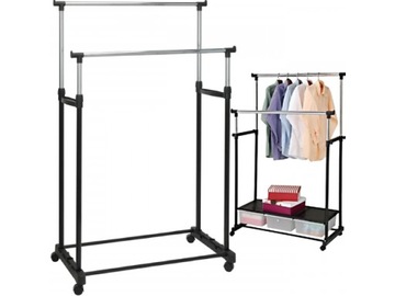 вешалка для одежды STAND на колесах, металл, шкаф складной