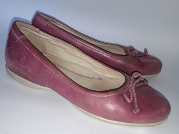 КОЖАНЫЕ БАЛЕРИНЫ ECCO, РАЗМЕРЫ 39-26 СМ