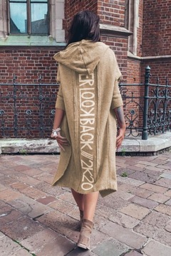 Длинный кардиганский кардиган с капюшоном