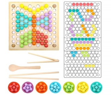 Деревянный пазл Мозаика Бусины Шарики Пазл