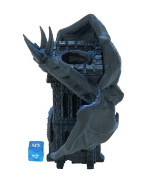Дракон на башне - маленькая башня для игры в кости - FatesEnd Wyvern Dice Tower Blue
