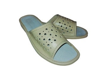 Женские кожаные тапочки