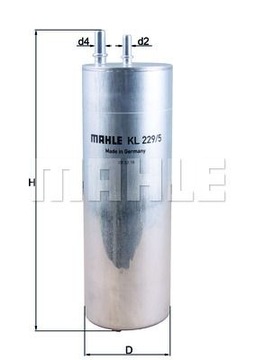 MAHLE ORIGINAL Filtr paliwa KL 229/5 4009026961926