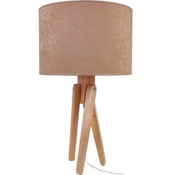 BEŻOWA LAMPA STOJĄCA LAMPA NA KOMODĘ SALON BEŻ LED