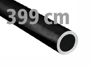 Rura aluminiowa okrągła 19x1 mm czarna matowa 4m