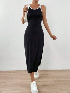 PK81 Czarna Sukienka Dresowa SHEIN XL