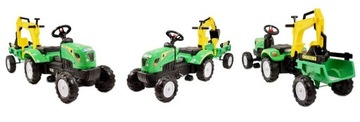 ПЕДАЛЬНЫЙ ТРАКТОР С ПРИЦЕПОМ И ЭКСКАВАТОРОМ/ TR3007