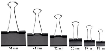 KLIPY BIUROWY KLIPS 19mm KLIP BIUROWE 12 SZT. x3