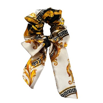 Gumka do włosów satyna scrunchie wstążka Meduza