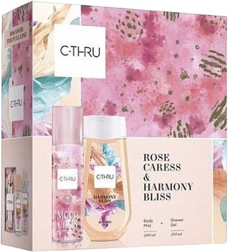 C-Thru Rose Caress Harmony Bliss zestaw kosmetyków mgiełka do ciała + żel