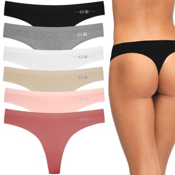 6x STRINGI BAWEŁNIANE DAMSKIE JAKOŚĆ Gina2 XL
