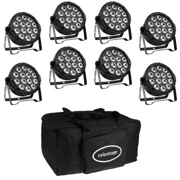 ZESTAW 8X COLORSTAGE ZEN PAR LED RGBW 14x10 NOWOŚĆ