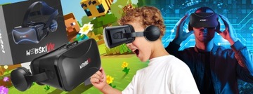 ОЧКИ VR с ПУЛЬТОМ Bluetooth и НАУШНИКАМИ для 3D-игр и фильмов