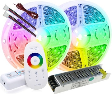 ZESTAW RGBW 10m RF dotykowy Taśma LED Biała Ciepła