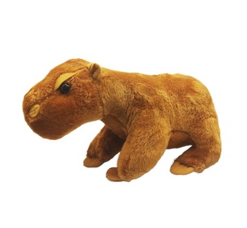 MASKOTKA PLUSZAK ZABAWKA KAPIBARA JASNY BRĄZ 25 cm