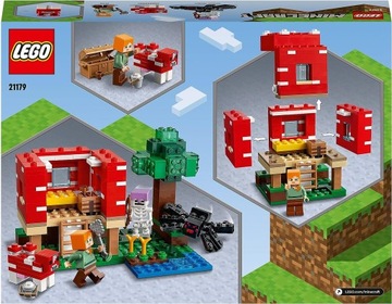 LEGO MINECRAFT ДОМ В ГРЖИБЬЕ ДОМ БЛОКИ 8+