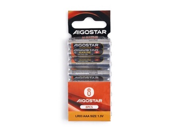 Bateria AIGOSTAR Japońska LR03 AAA 1,5V 8szt