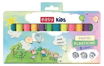 ПЛАСТИКИН 12 ЦВЕТОВ. ПАСТЕЛЬ ЛЕГКАЯ МЯГКАЯ ШКОЛА