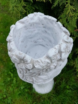 Цветочный горшок, бетонная крышка, Женская голова, Бюст