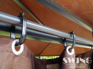 САДОВЫЙ ПАВИЛЬОН 3X4 САДОВАЯ ПАЛАТКА СВЕТОДИОДНОЕ ОСВЕЩЕНИЕ ШТОРЫ КОРИЧНЕВЫЕ КОРИЧНЕВЫЕ