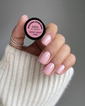 Kabos Shiny Light Pink, 8 мл, резиновая основа для строительного покрытия