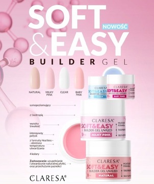 Набор гелевых конструкторов BABY PINK, 45 г, типсы Claresa