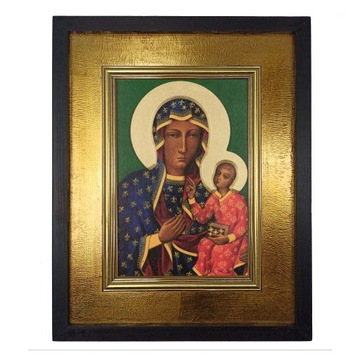 OBRAZ ZŁOCONY Matka Boska Częstochowska 40 x 52 CM
