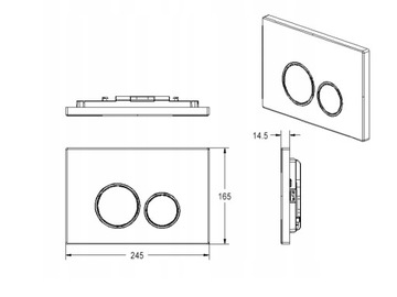 Кнопка для промывания допио для Geberit Delta Up100