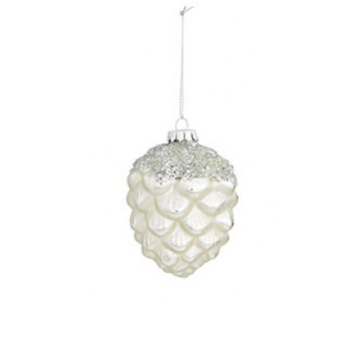 3x Szklana bombka choinkowa SZYSZKA duża 3szt. ozdoba na choinkę