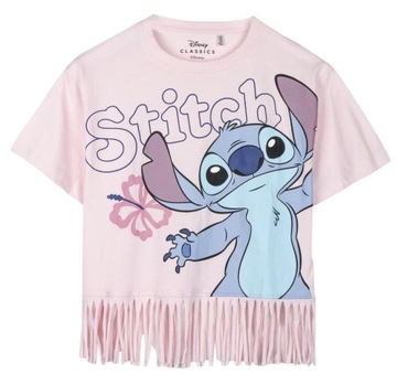 STITCH T-SHIRT KOSZULKA FRĘDZLE 140 - 146 STICH DISNEY