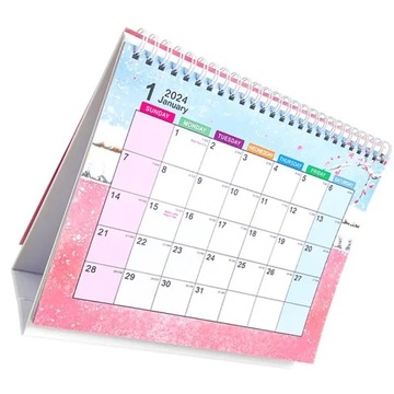 2024 Full Year Calendar Small Desk Calendar Standing Calendar Desk