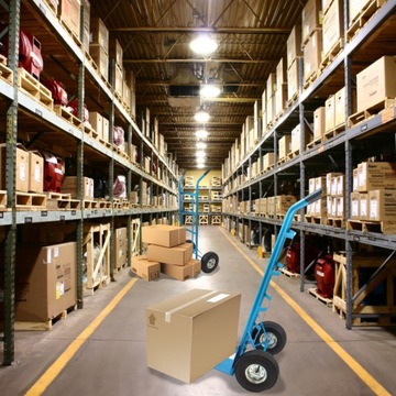 Складская ручная тележка 200кг, пневматические шины