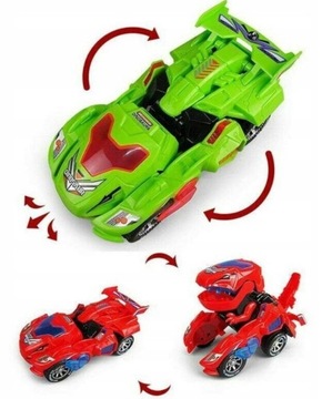 Автомобиль-динозавр 2 В 1 со светодиодным звуком, играющим в динозавров