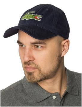 Czapka z daszkiem męska LACOSTE granatowa z logo