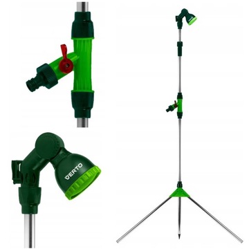 PRYSZNIC OGRODOWY NATRYSK REGULOWANY 1,6m - 2,3m ZRASZACZ do podlewania 1/2