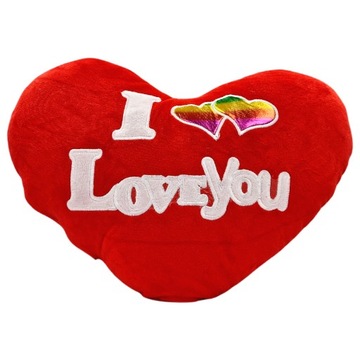 DUŻA PLUSZOWA PODUSZKA MASKOTKA SERCE PREZENT DLA UKOCHANEJ OSOBY I LOVE