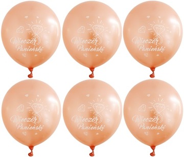 BALONY NA WIECZÓR PANIEŃSKI ROSE GOLD DIAMENT 6SZT