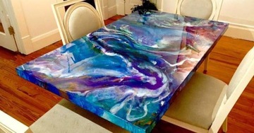 Кристаллическая эпоксидная смола для деревянного стола 5см.