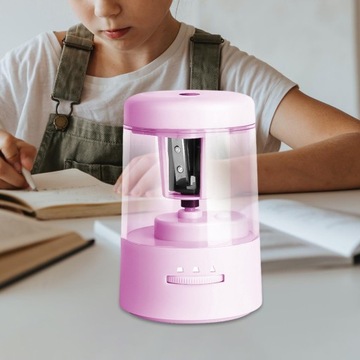 Электрическая точилка для карандашей, автоматический резак для карандашей с большой емкостью, фиолетовый