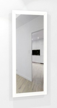 Lustro w grubej 6cm białej ramie 6cm MDF 140x60
