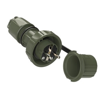 Wtyczka ZIELONA WOJSKOWA 16A IP68 PCE 20051-U