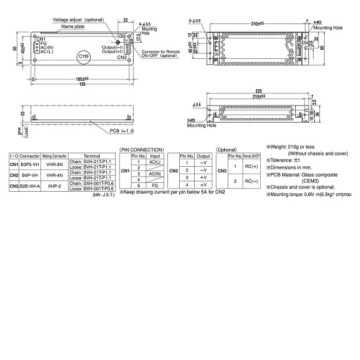 Блок питания Cosel LEA150F-24 24В 6.3А 151Вт
