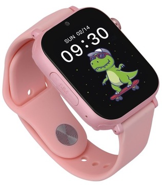 Różowy smartwatch dla dziecka Garett Nice Pro 4G GPS Monitoring głosu