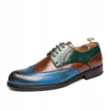 Męskie buty wizytowe nowe buty Oxford moda Hollw B
