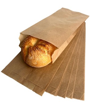 TOREBKI PAPIEROWE TORBY BRĄZOWE 34x15x9cm 100szt