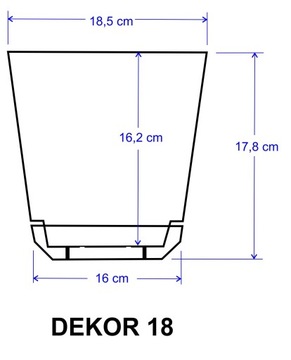 Вазон ДЕКОР диаметр 18 см стальной цвет