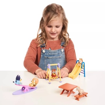 НАБОР ДЛЯ СОБАК BLUEY BINGO, ИГРОВАЯ ПЛОЩАДКА, ПАРКОВЫЕ КАЧЕЛИ, ГОРКИ, ФИГУРКИ