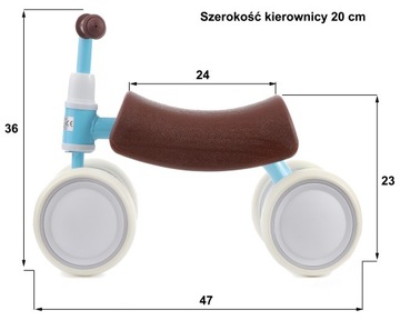 Синий беговел для годовалого Сканди.